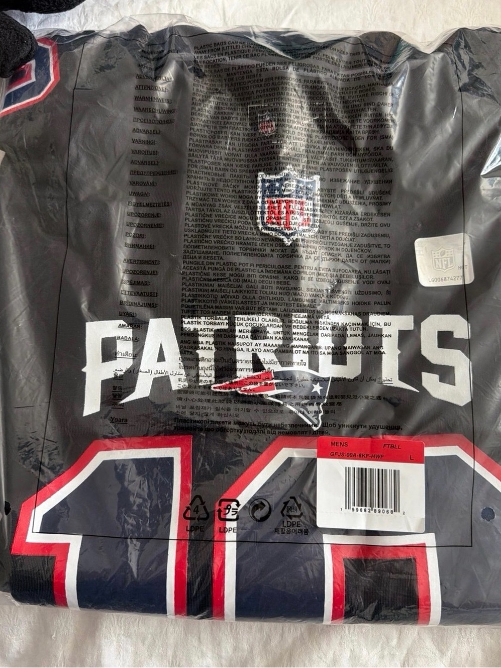 Nike Kids New England Patriots Puffer Jacket - Black, Navy & Red